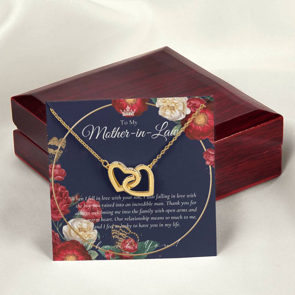 Mother In Law Gift Mom In Law Jewelry Mother'S Day Gift For Mother-In-Law Gift For Mother In Law Mother-In-Law Necklace Interlocking Hearts Necklace