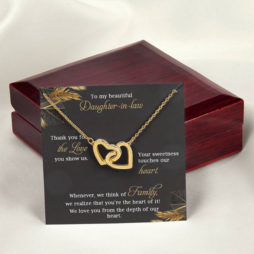 Necklace For Daughter In Law Interlocking Hearts Necklace