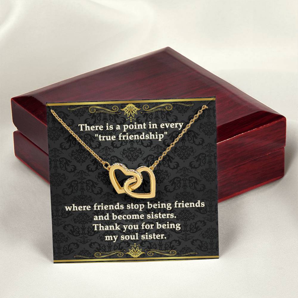 Interlocking Hearts Necklace - Eudora Collection