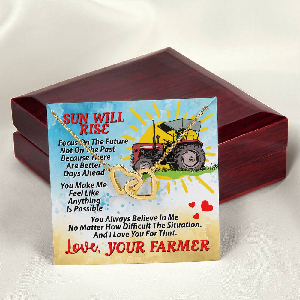 Farmer'S Girl - Interlocking Necklace Interlocking Hearts Necklace