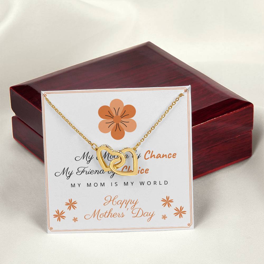 My Mother By Chance Interlocking Hearts Necklace