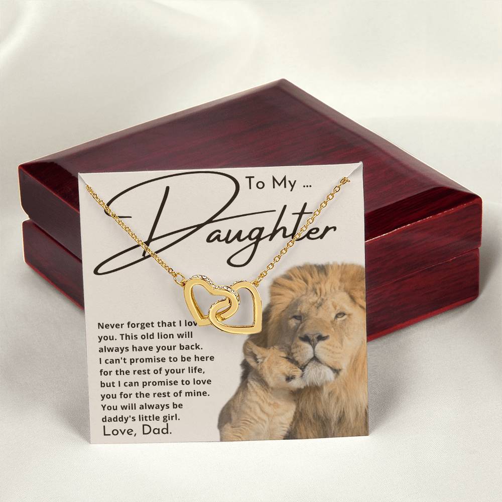 Daddy'S Little Girl Interlocking Hearts Necklace