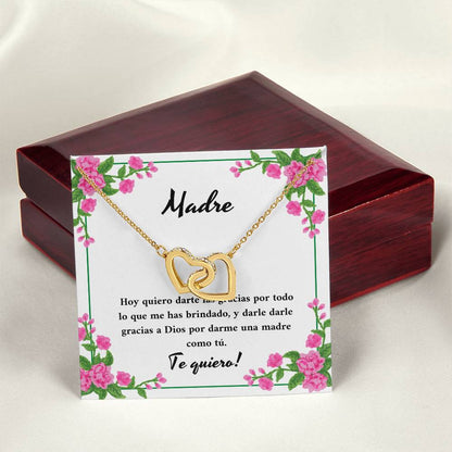 Madre Hoy Quiero Darte Las Gracias Por Todo Lo Que Me Has Brindado Interlocking Hearts Necklace