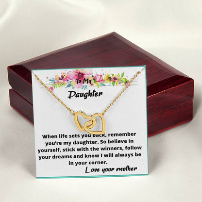 Always In Your Corner Two Hearts Necklace Interlocking Hearts Necklace