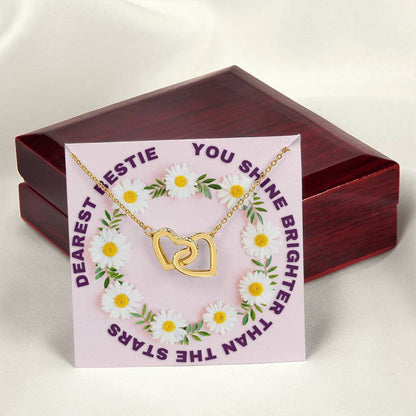 Interlocking Hearts Bestie Daisy Chain Necklace Interlocking Hearts Necklace