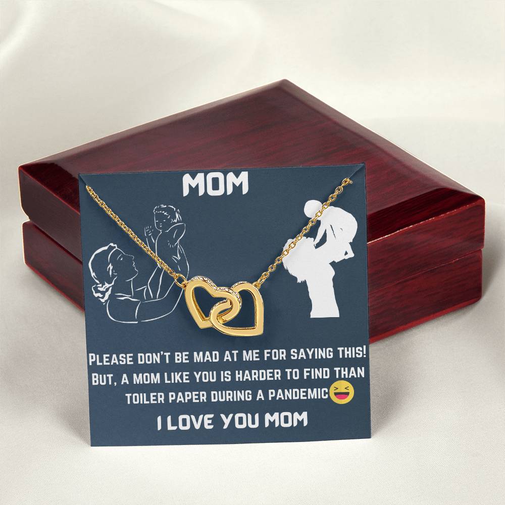 Interlocked Hearts Necklace For Mom Interlocking Hearts Necklace