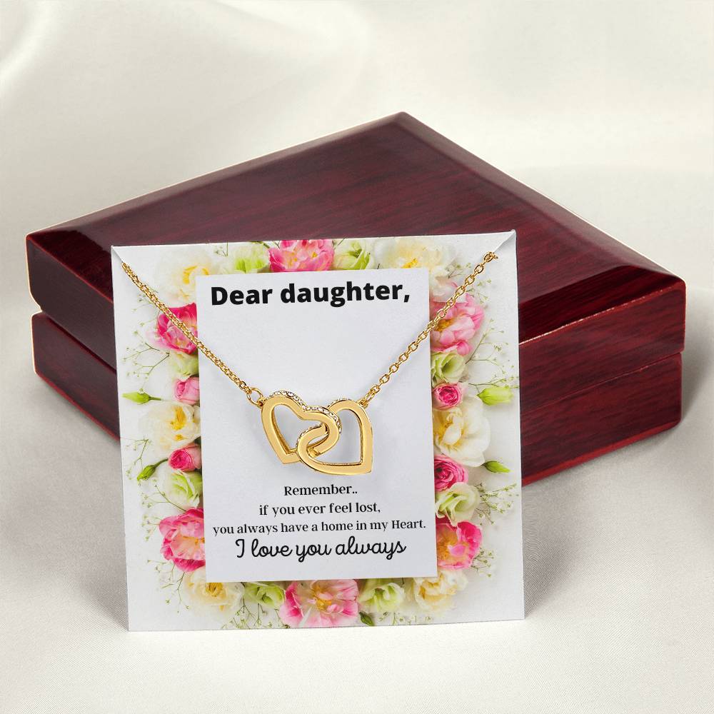 Dear Daughter Interlocking Hearts Necklace
