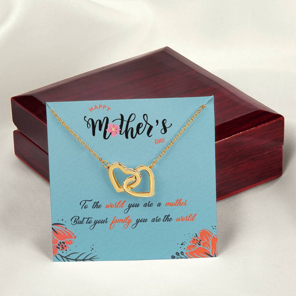 Mom Necklace Mother Necklace Mom Gift Mother'S Day Gift Interlocking Hearts Necklace