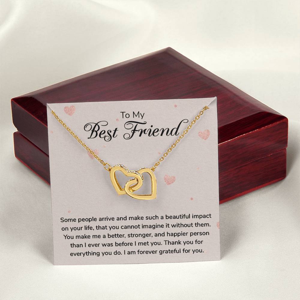 Some People Arrive And Make Such A Beautiful Impact Interlocking Hearts Necklace