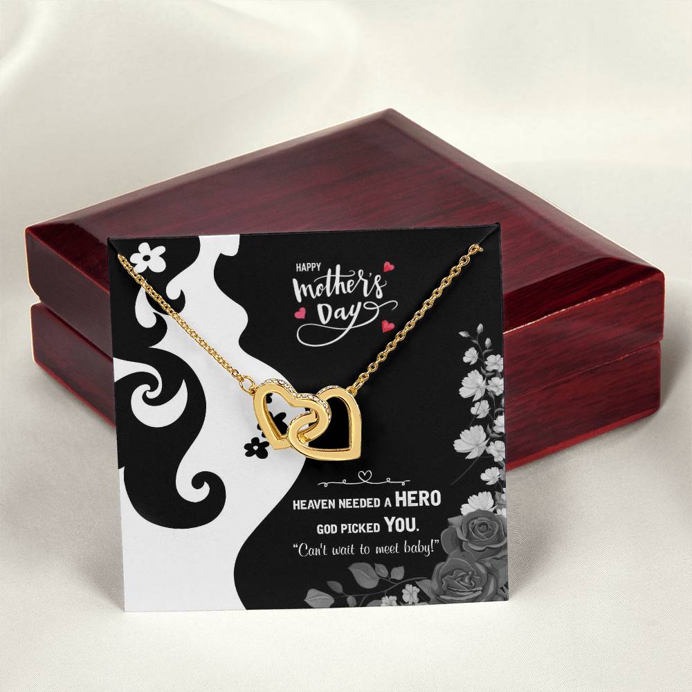 To My Pregnant Wife Interlocking Hearts Necklace