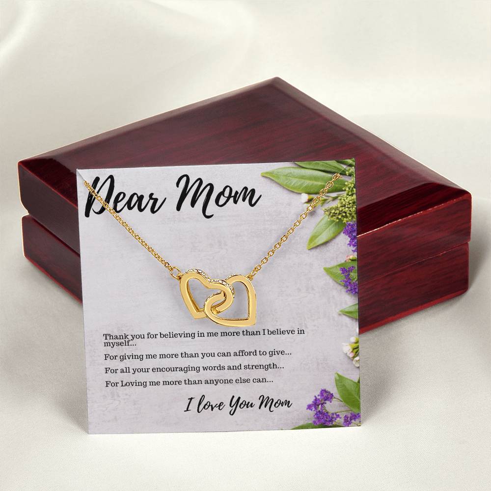 Gift For Mom - Mother'S Day Gift - Birthday Gift - Interlocking Hearts Symbolize Never-Ending Love Interlocking Hearts Necklace