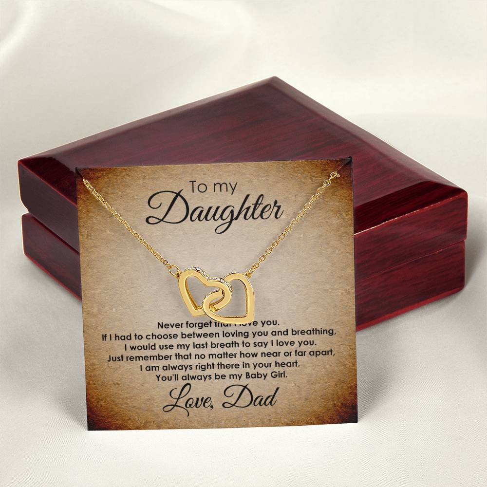 My Baby Girl - Interlocking Heart Necklace Interlocking Hearts Necklace