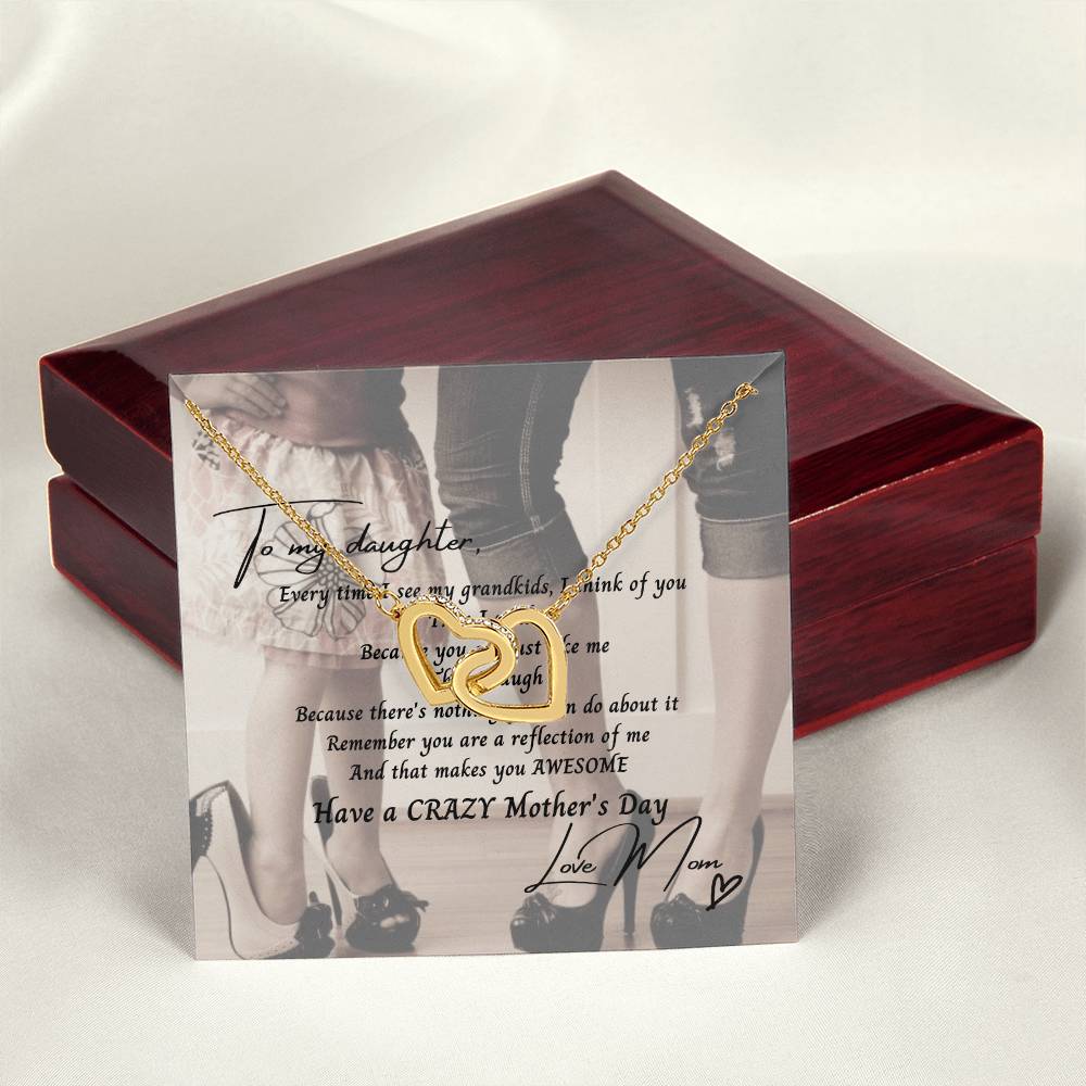 Luxury Interlocking Hearts - Mom To Daughter Interlocking Hearts Necklace