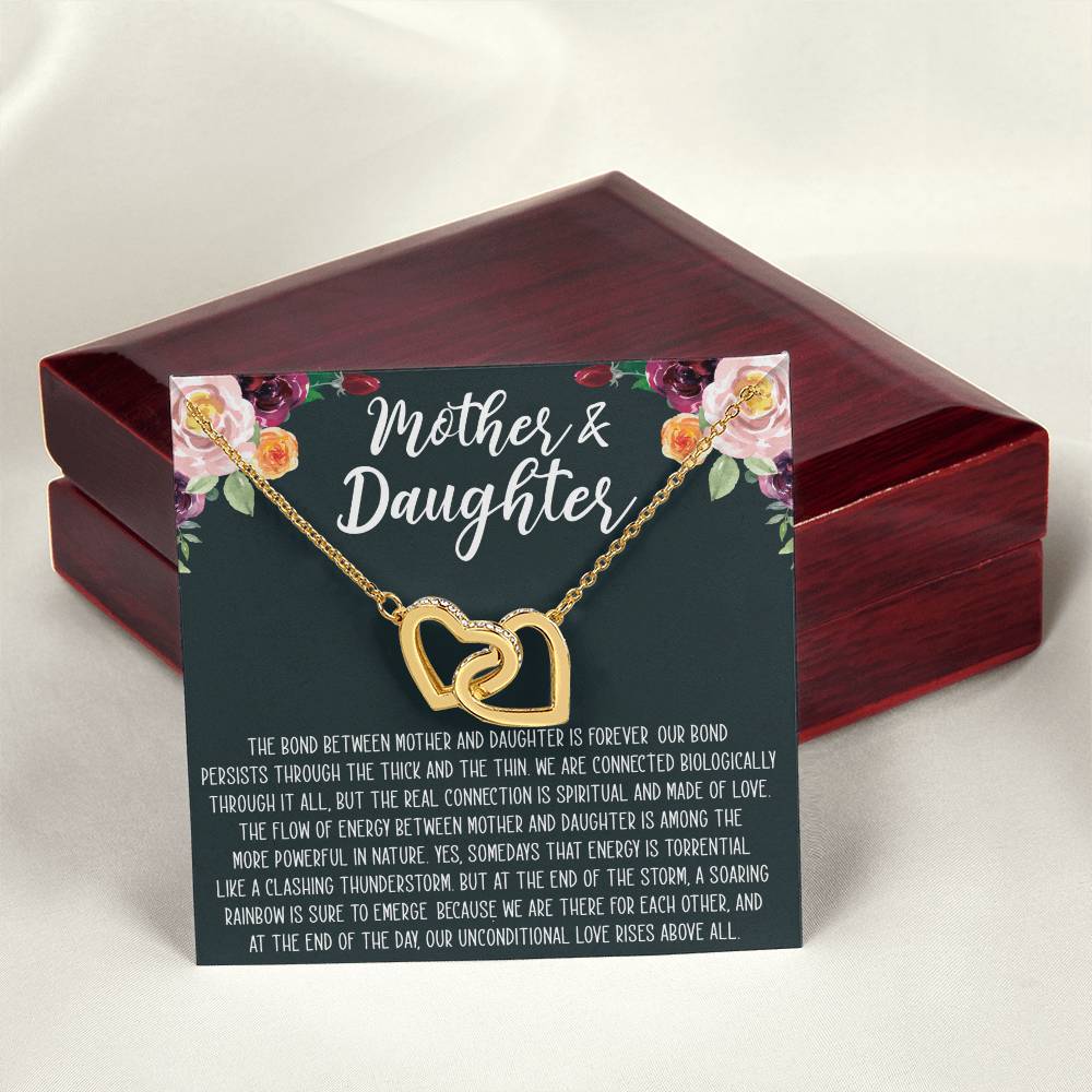 Mother & Daughter Interlocking Hearts Necklace