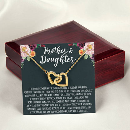 Mother & Daughter Interlocking Hearts Necklace