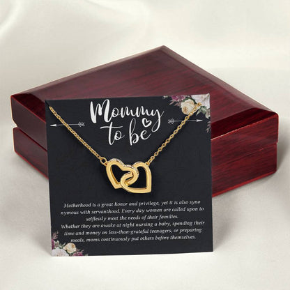 Mommy To Be Mother'S Day Mommy To Be Gift Pregnant Necklace Interlocking Hearts Necklace