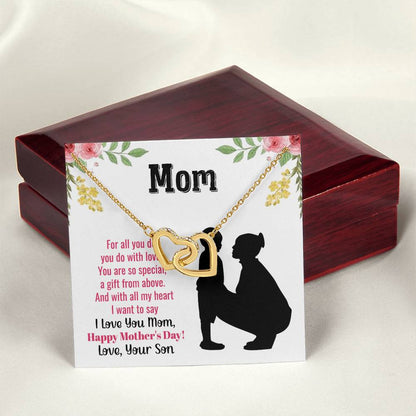Mother'S Day Necklace Gift For Mom Mothers Day Gift To My Mom Necklace For Mom Mom'S Day Gift Mother Day Gift Set Interlocking Hearts Necklace