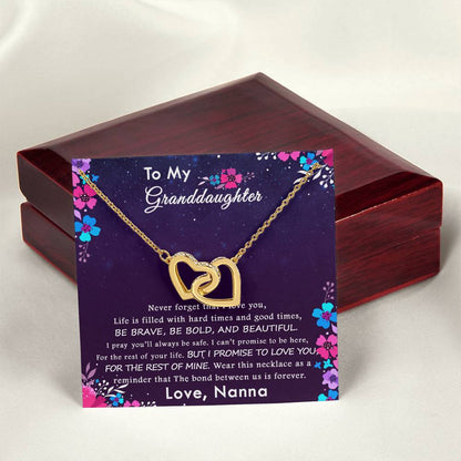 Interlocking Heart Necklace Gift For Granddaughter Interlocking Hearts Necklace