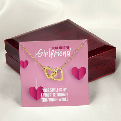 Interlocking Hearts - Your Smile Is My Favourite Thing In This Whole Word Interlocking Hearts Necklace