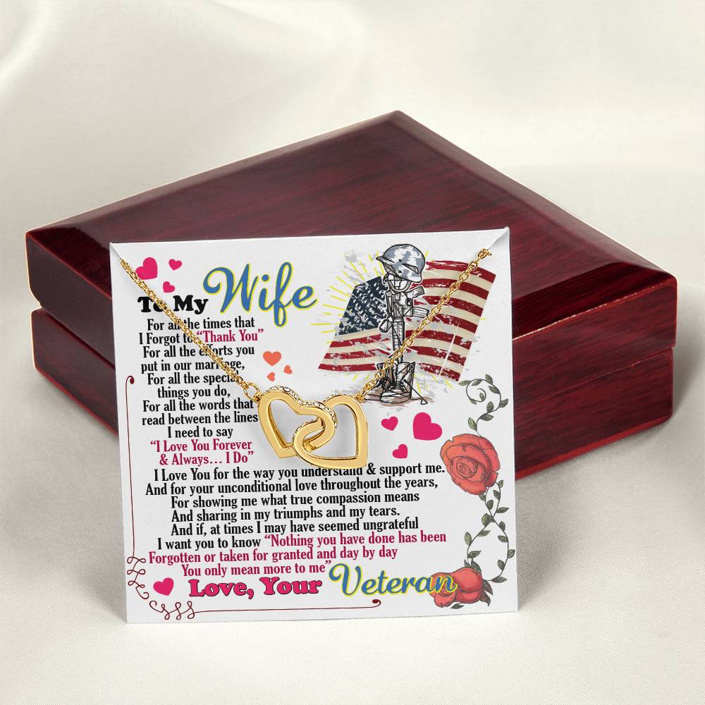 Veteran'S Wife - Interlocking Heart Necklace Interlocking Hearts Necklace