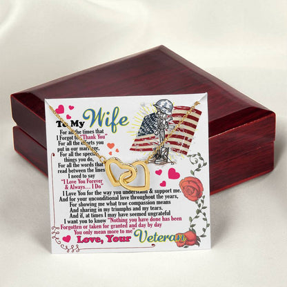 Veteran'S Wife - Interlocking Heart Necklace Interlocking Hearts Necklace