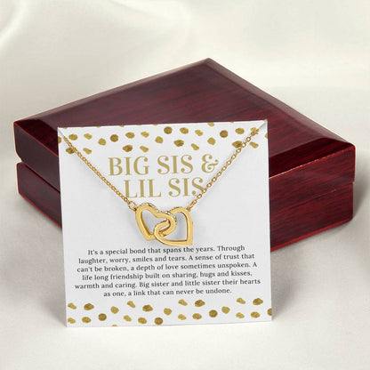 19. Big Sis Lil Sis Interlocking Hearts Necklace