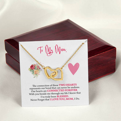 Gift For Mom - Interlocking Hearts Necklace