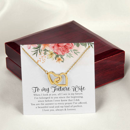 Interlocking Hearts - To Future Wife Interlocking Hearts Necklace