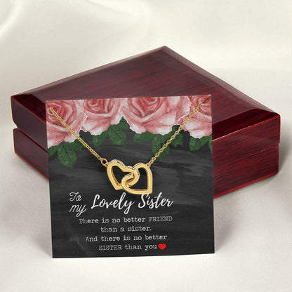 Sisters Necklace Sister Gift Sister Jewelry Lovely Sister Gift Interlocking Hearts Necklace