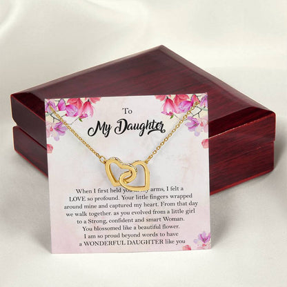 Interlocking Heart To Daughter Interlocking Hearts Necklace