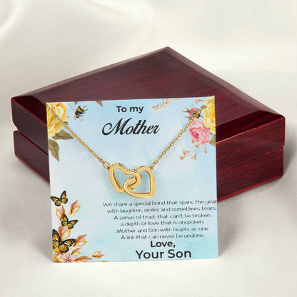 Mother And Son Special Bond Necklace Interlocking Hearts Necklace