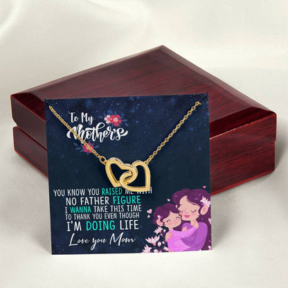 Gift For Single Mom - Necklace Interlocking Hearts Necklace