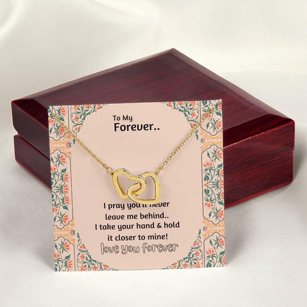 To My Forever Interlocking Hearts Necklace