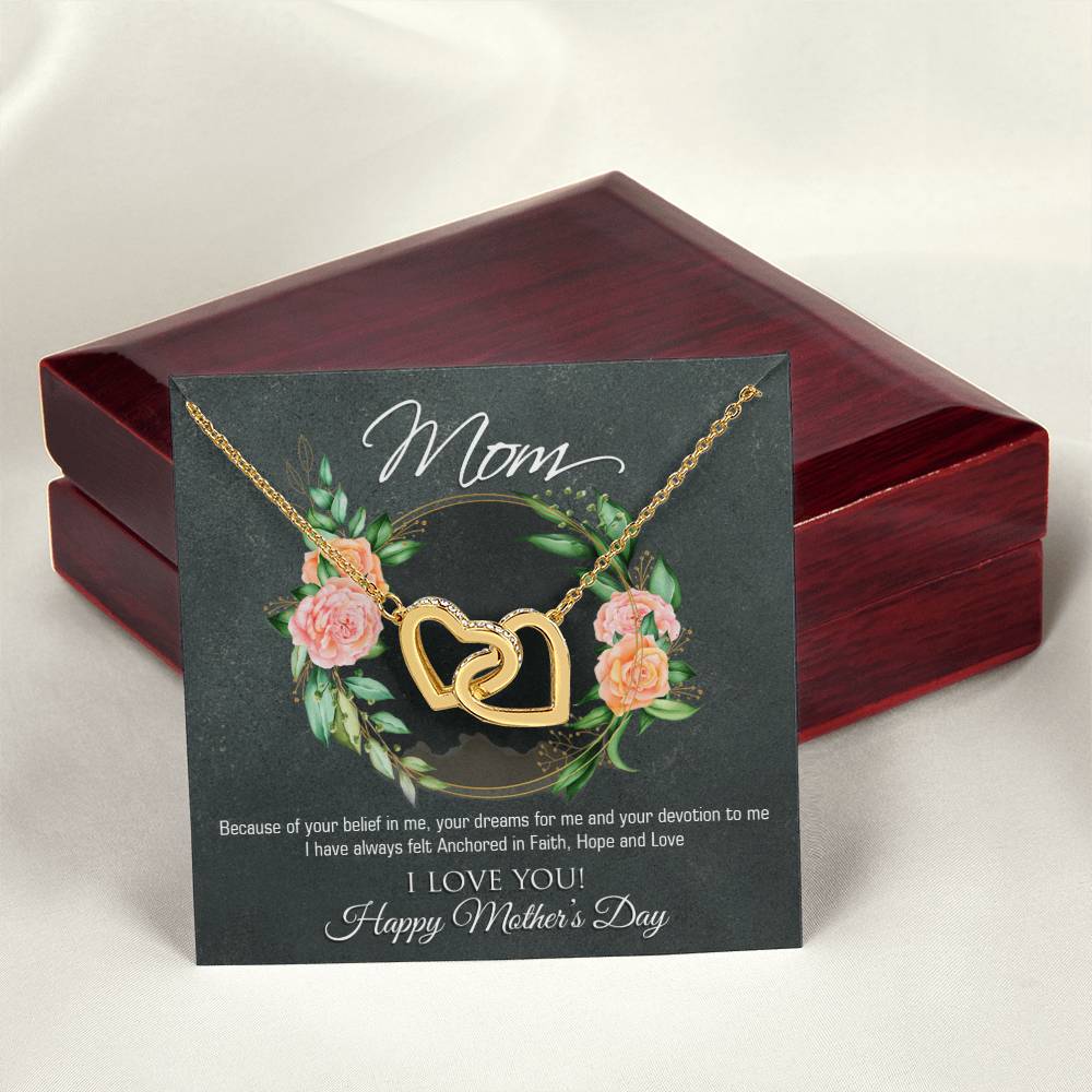 Happy Mother'S Day Interlocking Hearts Necklace
