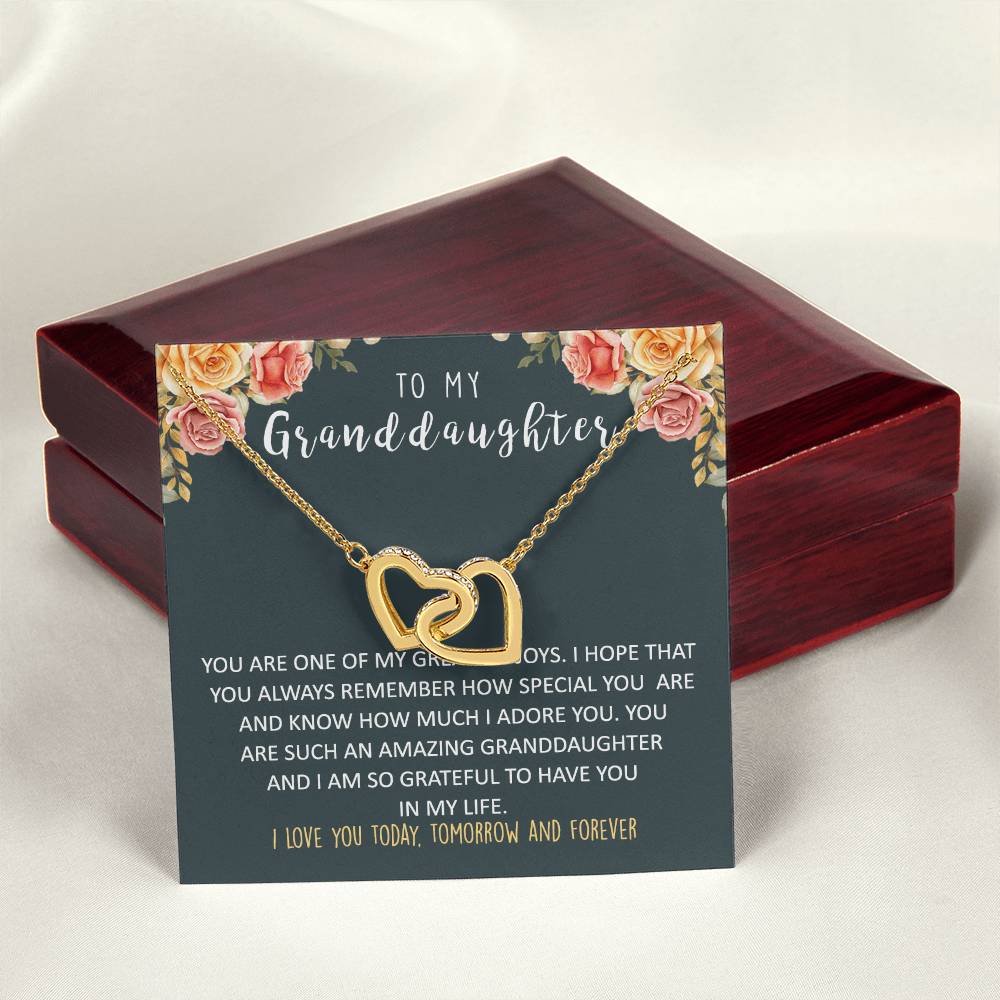 Granddaughter Interlocking Heart Necklace Interlocking Hearts Necklace