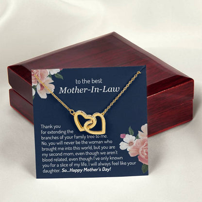 Mother’S Day ! For The Your Mother-In-Law Interlocking Hearts Necklace