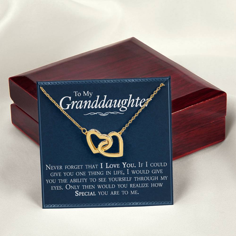 Special Gift For Granddaughter - Interlocking Heart Necklace Interlocking Hearts Necklace