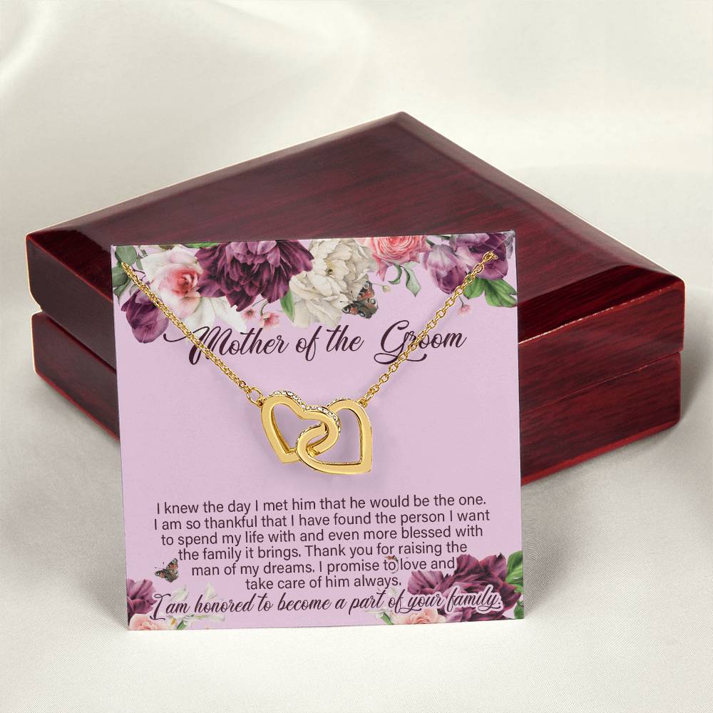 Mother Of The Groom Gift From Bride Mother Of The Groom Interlocking Heart Necklacepersonalized Gift For Mother Of The Groom Wedding Gift Interlocking Hearts Necklace