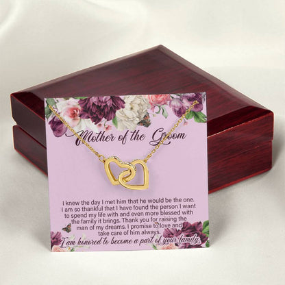Mother Of The Groom Gift From Bride Mother Of The Groom Interlocking Heart Necklacepersonalized Gift For Mother Of The Groom Wedding Gift Interlocking Hearts Necklace