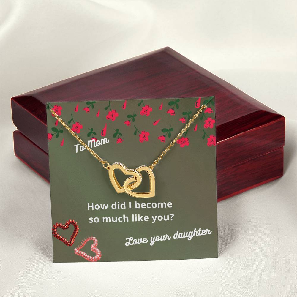 So Much Like You Two Hearts Necklace Interlocking Hearts Necklace