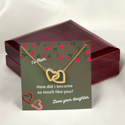 So Much Like You Two Hearts Necklace Interlocking Hearts Necklace