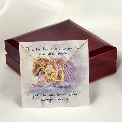 Interlocking Hearts Necklace – Angel Message Card