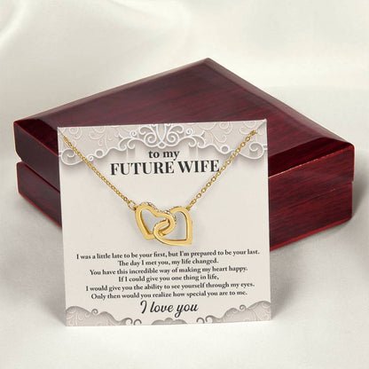 To My Future Wife Interlocking Hearts Necklace