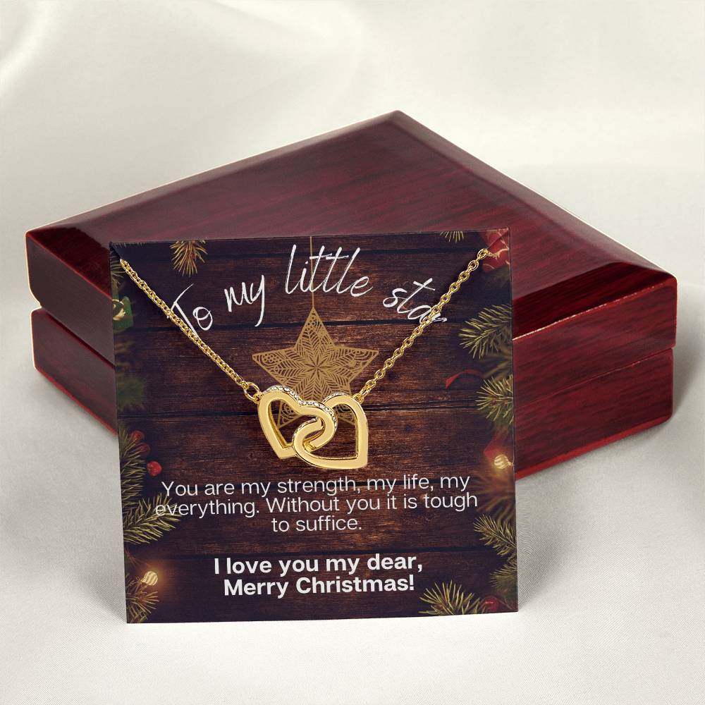 To My Little Star ? - Perfect Christmas Gift ???? Interlocking Hearts Necklace