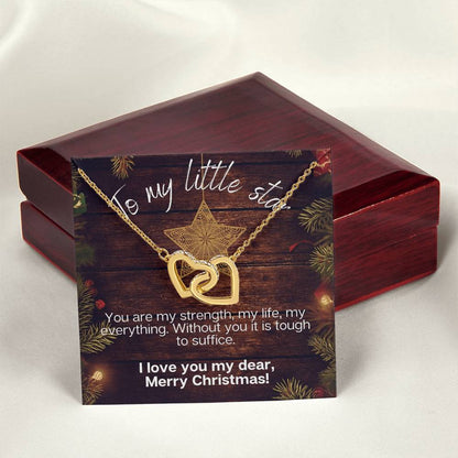 To My Little Star ? - Perfect Christmas Gift ???? Interlocking Hearts Necklace