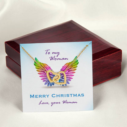 To My Woman Interlocking Hearts Necklace