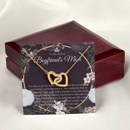 Gift For Boyfriend'S Mom Boyfriend'S Mom Necklace To My Boyfriend’S Mom Gift Mother’S Day Gift For Boyfriend'S Mom Interlocking Hearts Necklace