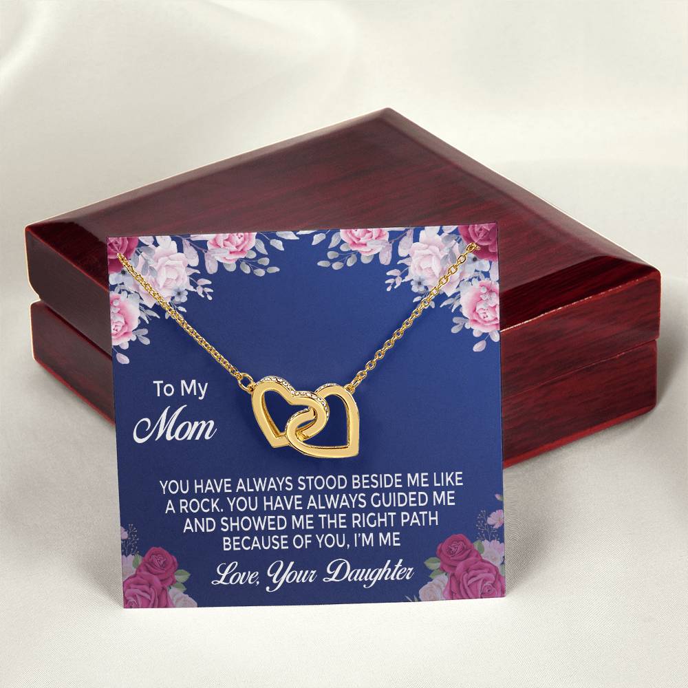 Mom Daughter Gift Mother'S Day Interlocking Hearts Necklace