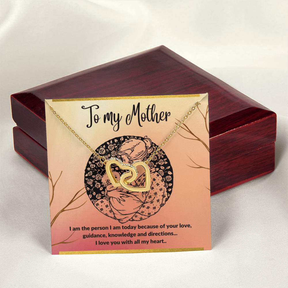 To My Mother - Interlocking Hearts Necklace