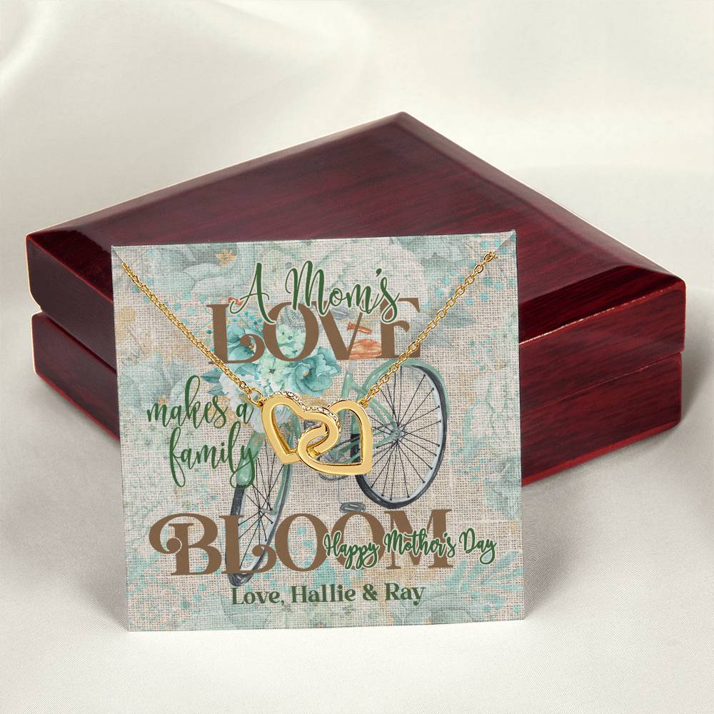 Mother'S Day Sparkly Necklace Two Hearts Pendant For Mom Gift For Your Amazing Mom And Stepmom Premium Quality Gift For Mom Interlocking Hearts Necklace